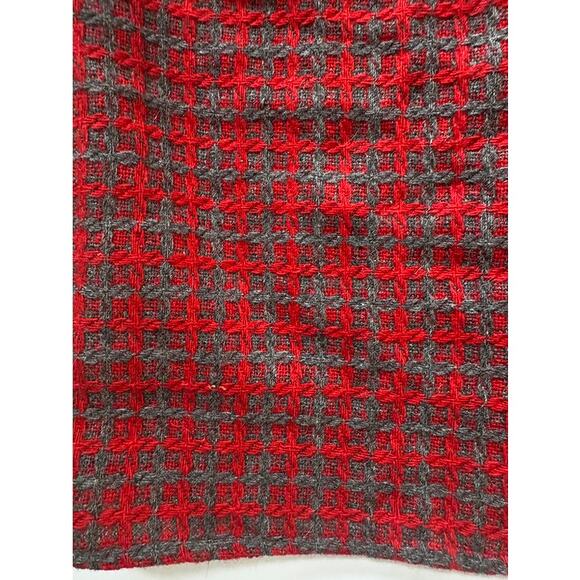 Vintage 90s American Rag Cie Remake Red Plaid Wool Mini‎ Skirt (M) Satin Lined - Picture 9 of 9